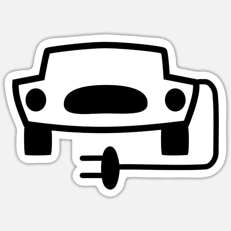 Die E-Autos kommen Sticker Größe S (10 x 10 cm)