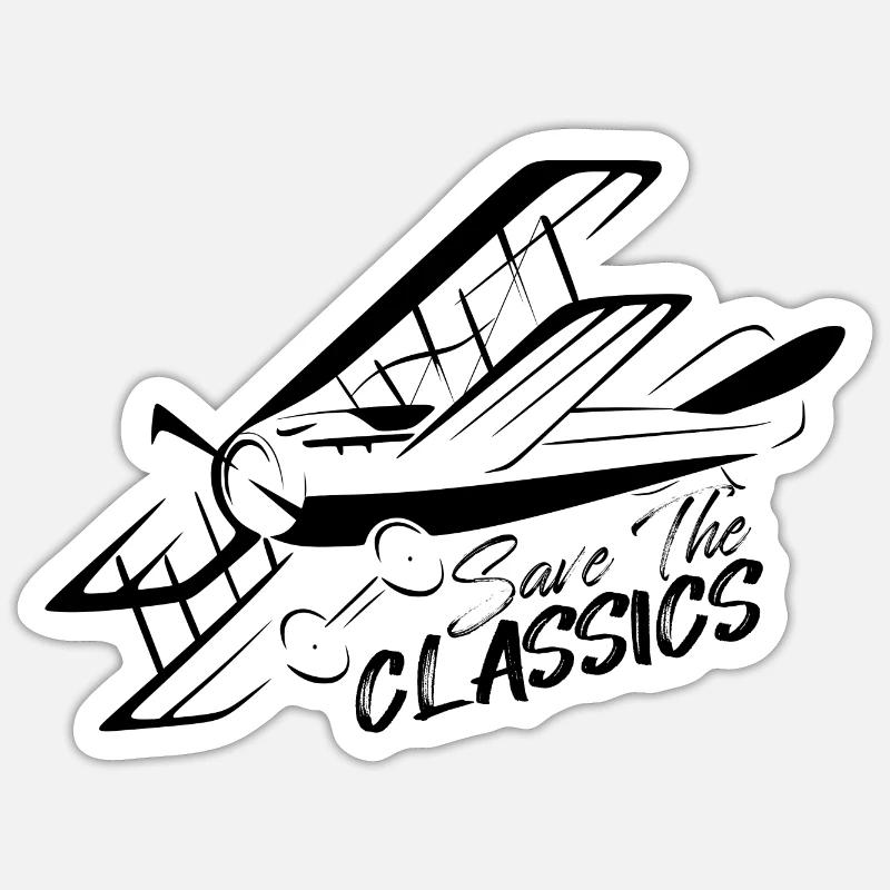 SPAD-DOPPELDECKER - ERSTER WELTKRIEG - Sticker Größe S (10 x 10 cm) - Mattweiß
