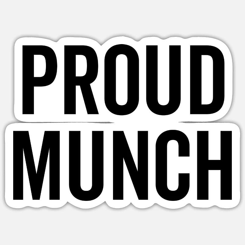 Stolzer Munch - Sticker Größe S (10 x 10 cm) - Mattweiß