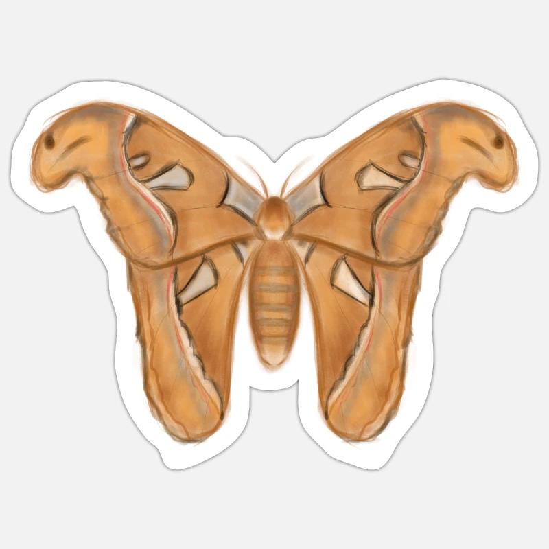Giant Moth Drawing Sticker size S (10 x 10 cm)