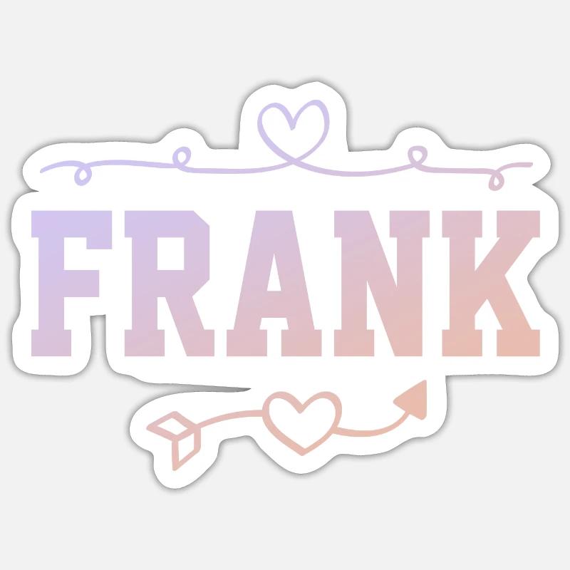 Frank - Sticker Größe S (10 x 10 cm) - Mattweiß