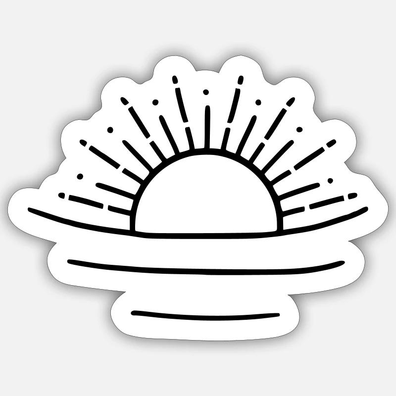 entspannte Sonne Sticker Größe S (10 x 10 cm)