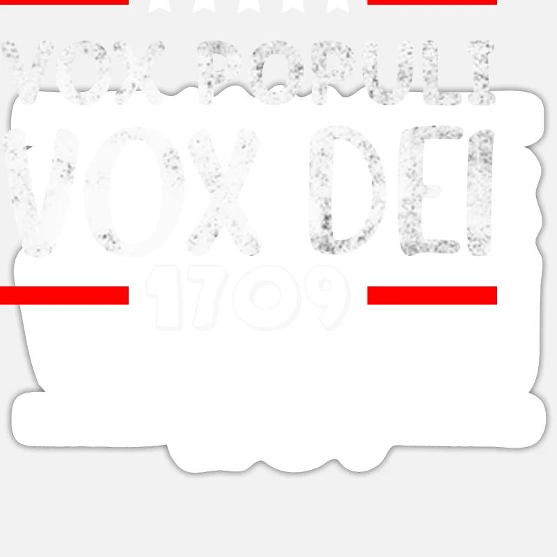 VOX POPULI VOX DEI 1709 - Sticker size S (10 x 10 cm) - white matte