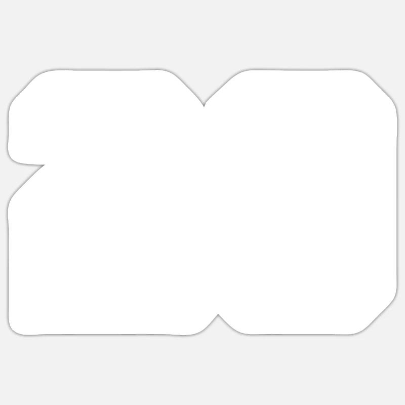 Numéro 20 - Sticker taille S (10 x 10 cm) - blanc mat