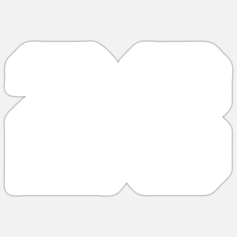 Numéro 23 - Sticker taille S (10 x 10 cm) - blanc mat