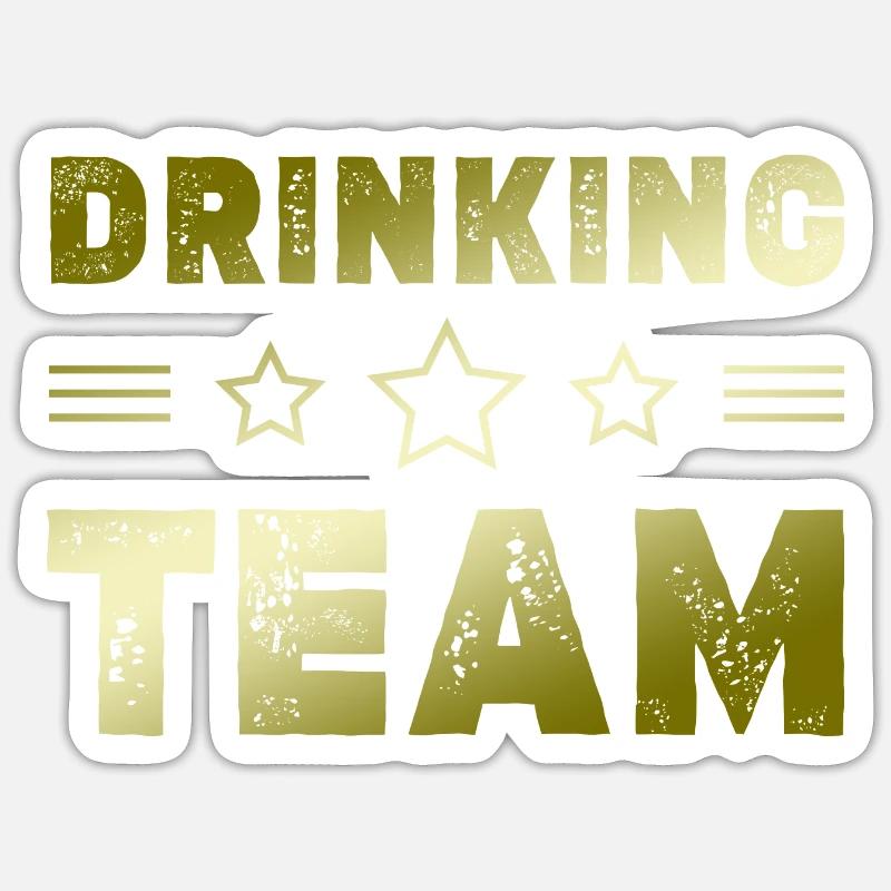 Drinking Team - Sticker size S (10 x 10 cm) - white matte