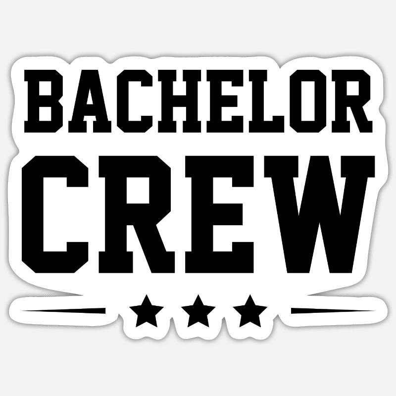 Bachelor Crew - Sticker size S (10 x 10 cm) - white matte