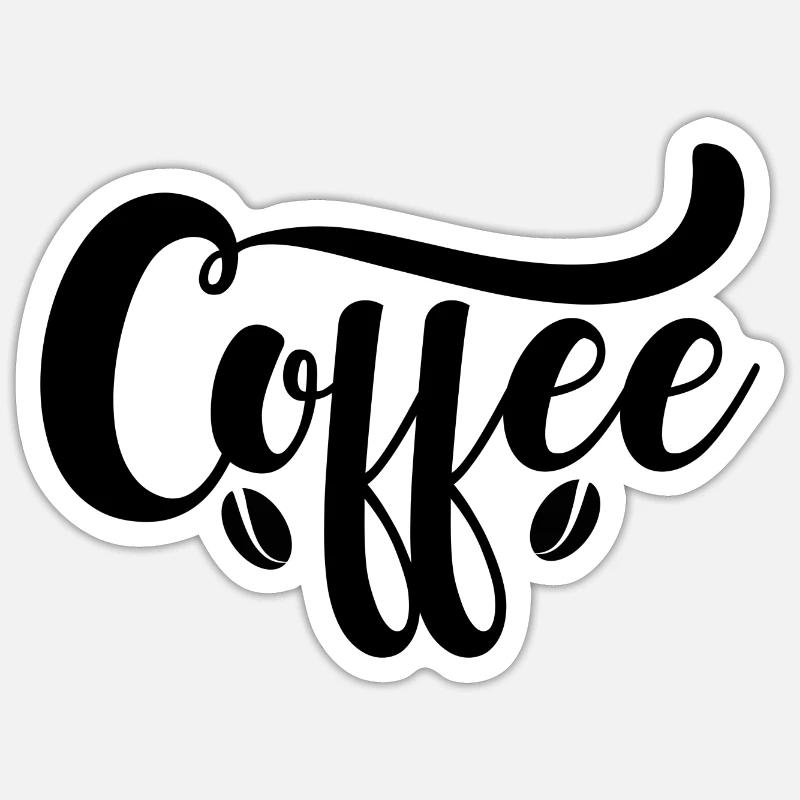 Coffee - Sticker size S (10 x 10 cm) - white matte