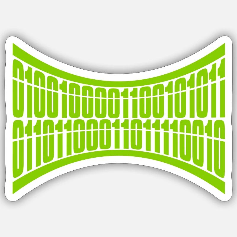 Binär Code Programm Sprache - Sticker Größe S (10 x 10 cm) - Mattweiß