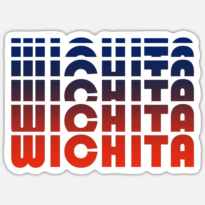 Évolution de type Wichita gradient Blue-Ro Sticker taille S (10 x 10 cm)