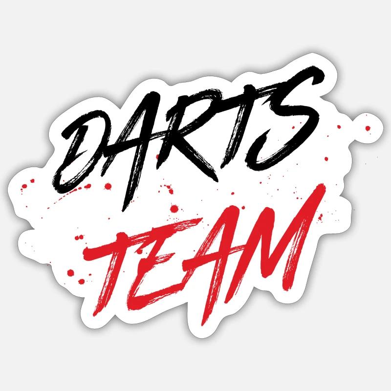 Équipe de fléchettes - Sticker taille S (10 x 10 cm) - blanc mat