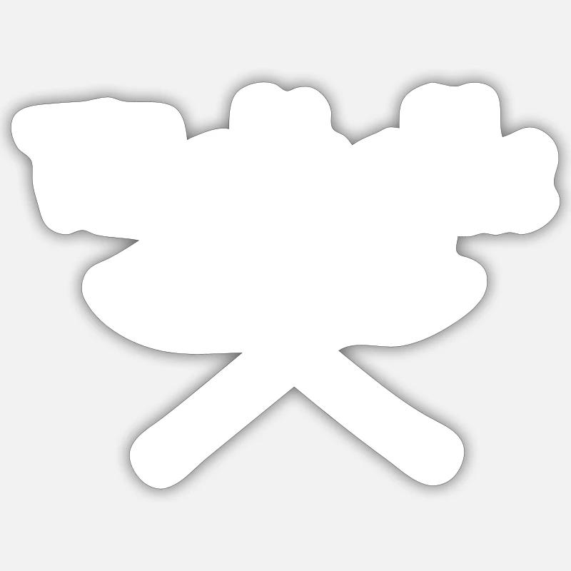 Valhalla blanc - Sticker taille S (10 x 10 cm) - blanc mat