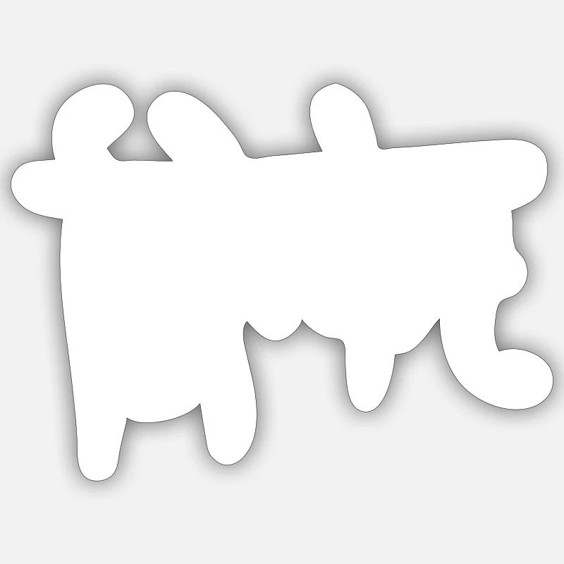 Grillon - Sticker taille S (10 x 10 cm) - blanc mat