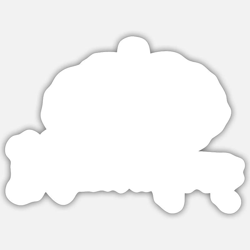 Nincompoop avec une couronne - blanc Sticker taille S (10 x 10 cm)