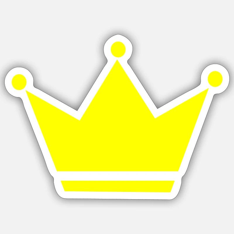 Couronne vectorielle - Sticker taille S (10 x 10 cm) - blanc mat