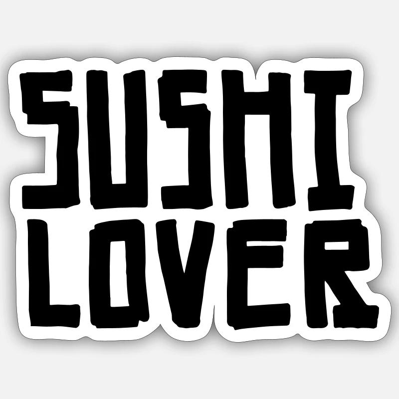 Sushi Lover - Sticker size S (10 x 10 cm) - white matte