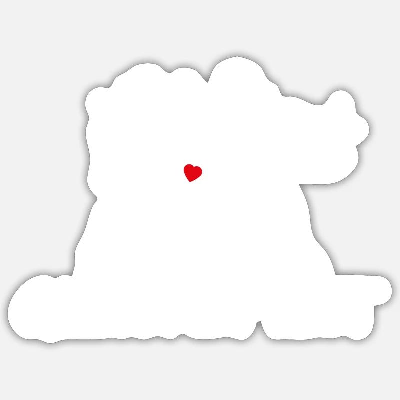 Glueckspilot weiss Sticker Größe S (10 x 10 cm)