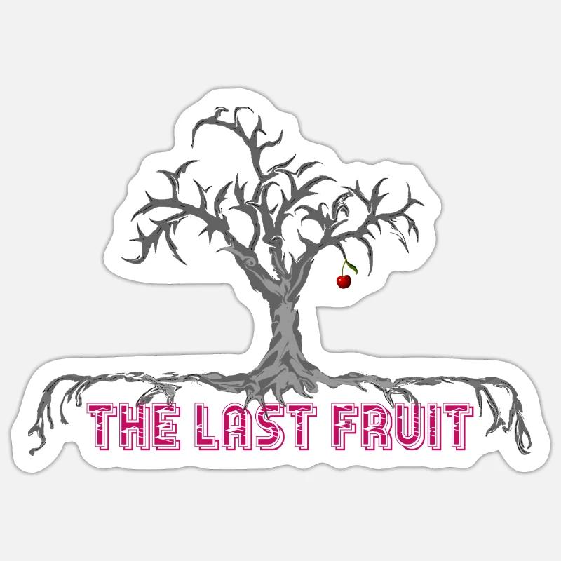 die letzte Frucht Baum Kirsche - Sticker Größe S (10 x 10 cm) - Mattweiß