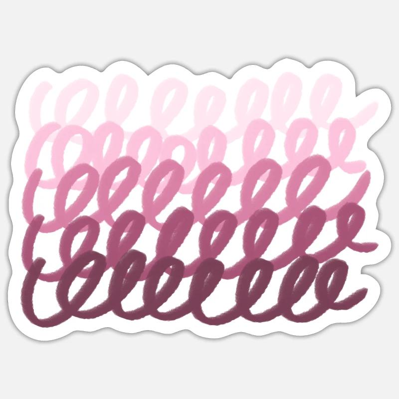 Rose - Sticker taille S (10 x 10 cm) - blanc mat