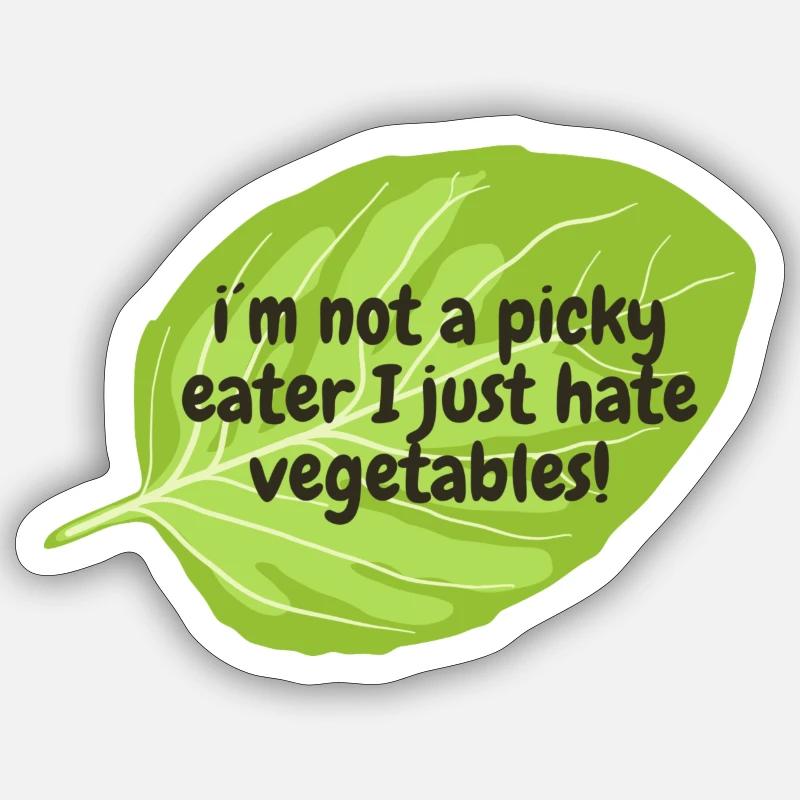 picky eater - Sticker size S (10 x 10 cm) - white matte