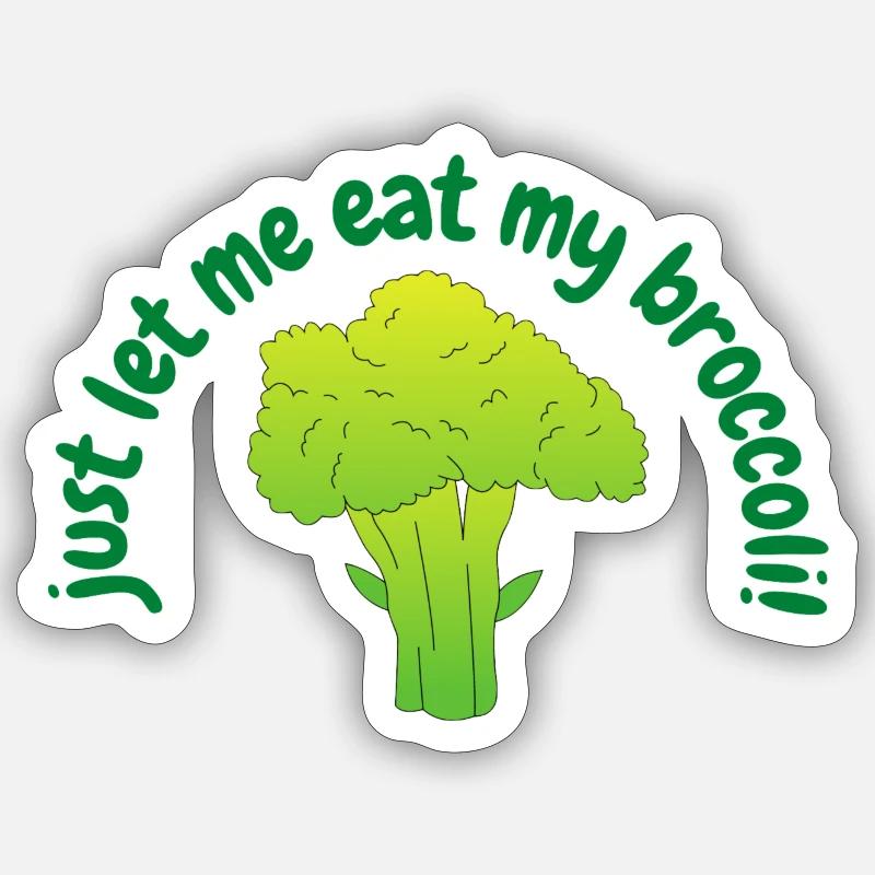 Broccoli - Sticker Größe S (10 x 10 cm) - Mattweiß