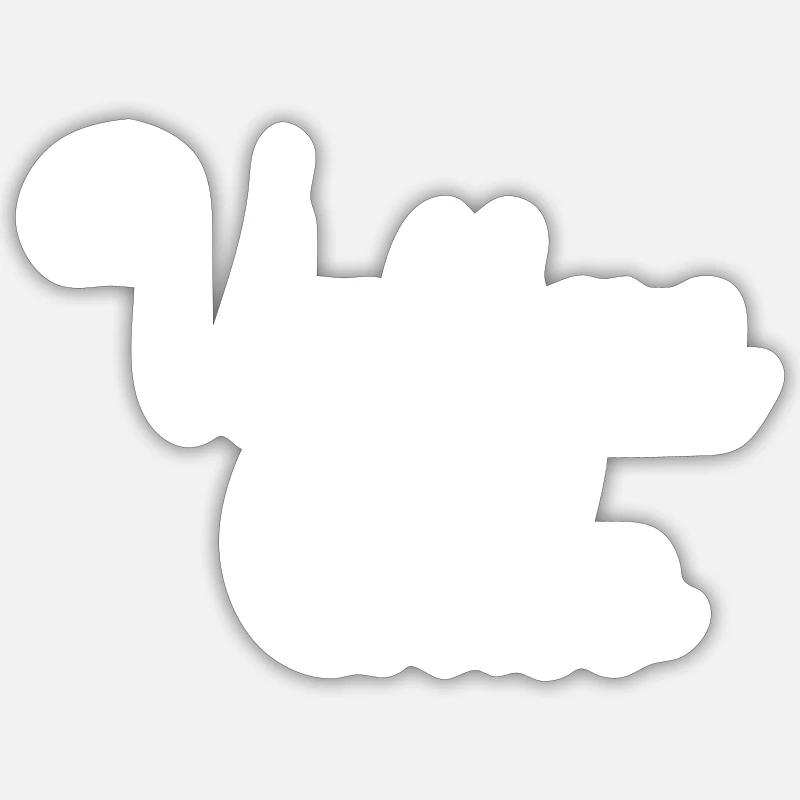 Vaffan Weiß1 - Sticker Größe S (10 x 10 cm) - Mattweiß