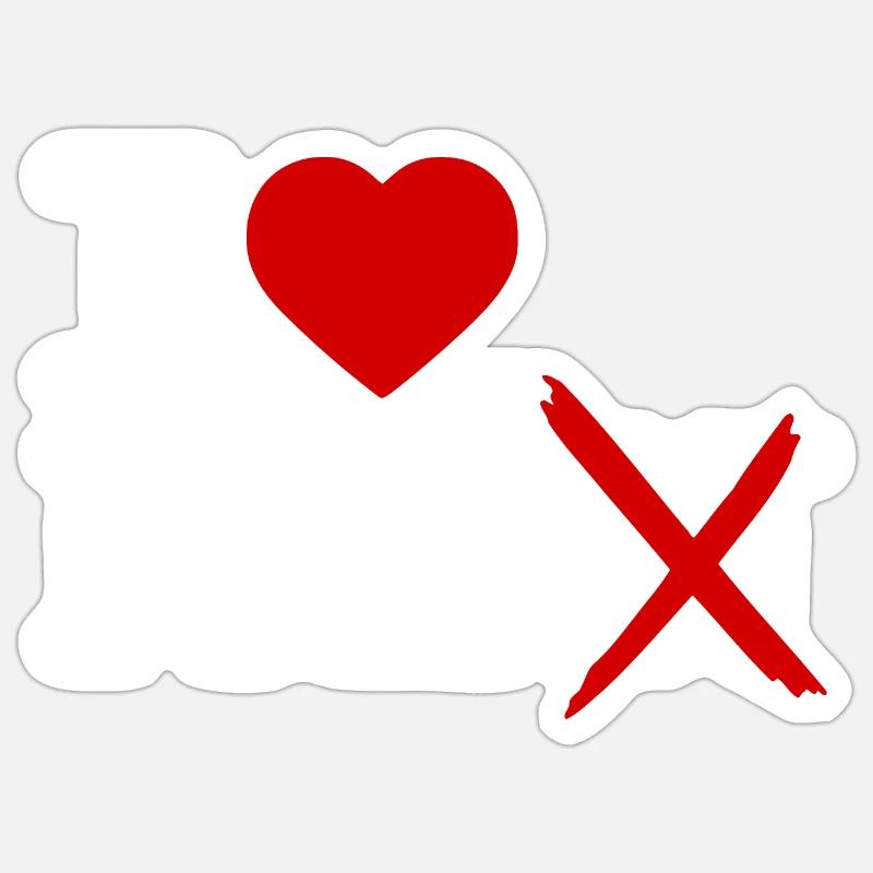 I love me - Sticker taille S (10 x 10 cm) - blanc mat