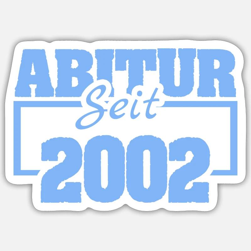 Jahr 2002 - Sticker Größe S (10 x 10 cm) - Mattweiß