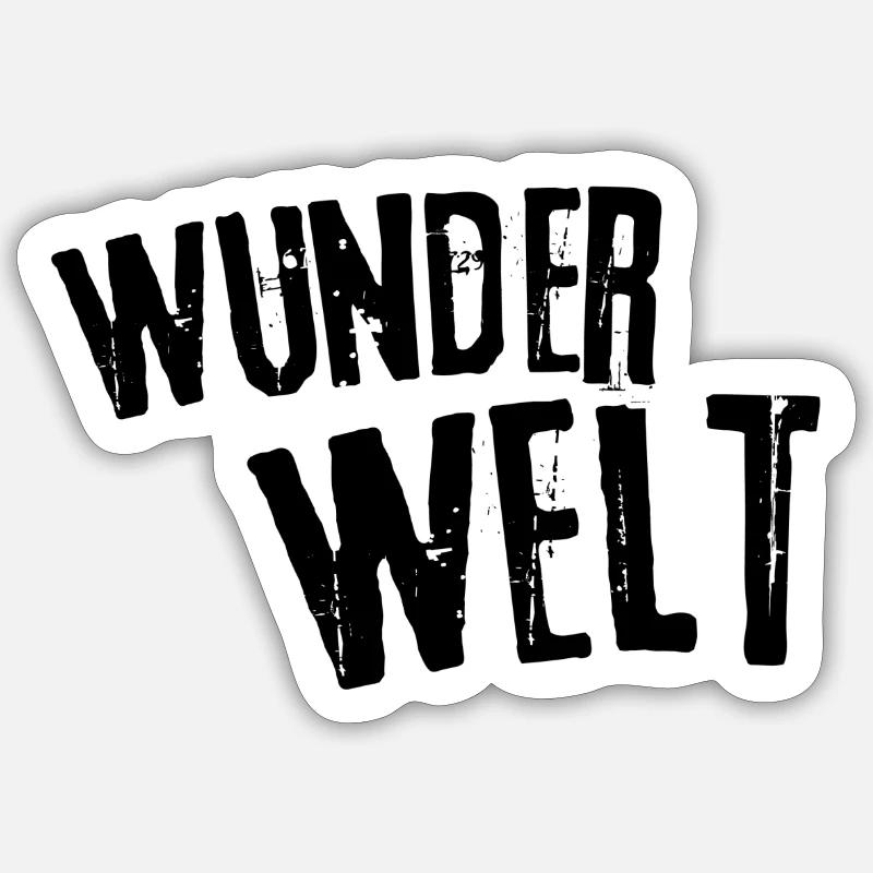 Wunderwelt - Sticker Größe S (10 x 10 cm) - Mattweiß