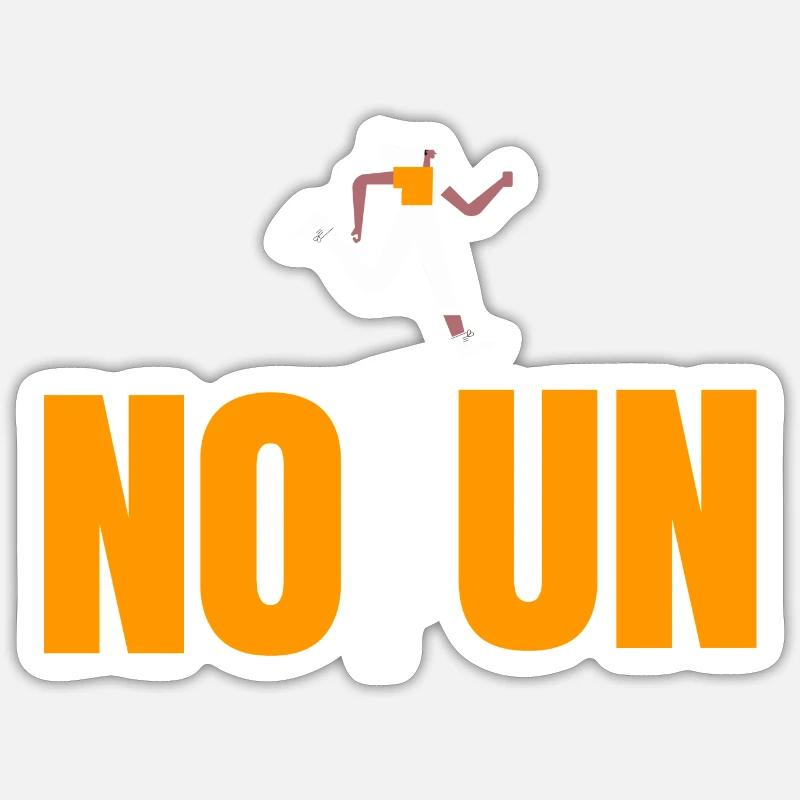 no run no fun - Sticker size S (10 x 10 cm) - white matte