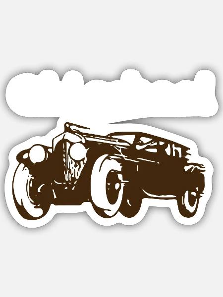 Alte schule - Sticker Größe S (10 x 10 cm) - Mattweiß