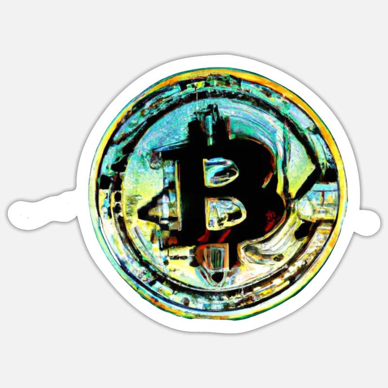 Bitcoin Image 1 - Sticker size S (10 x 10 cm) - white matte