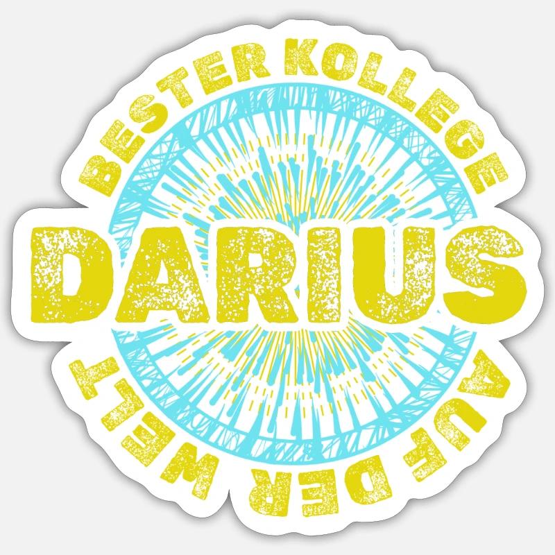 Geschenkidee Darius - Sticker Größe S (10 x 10 cm) - Mattweiß