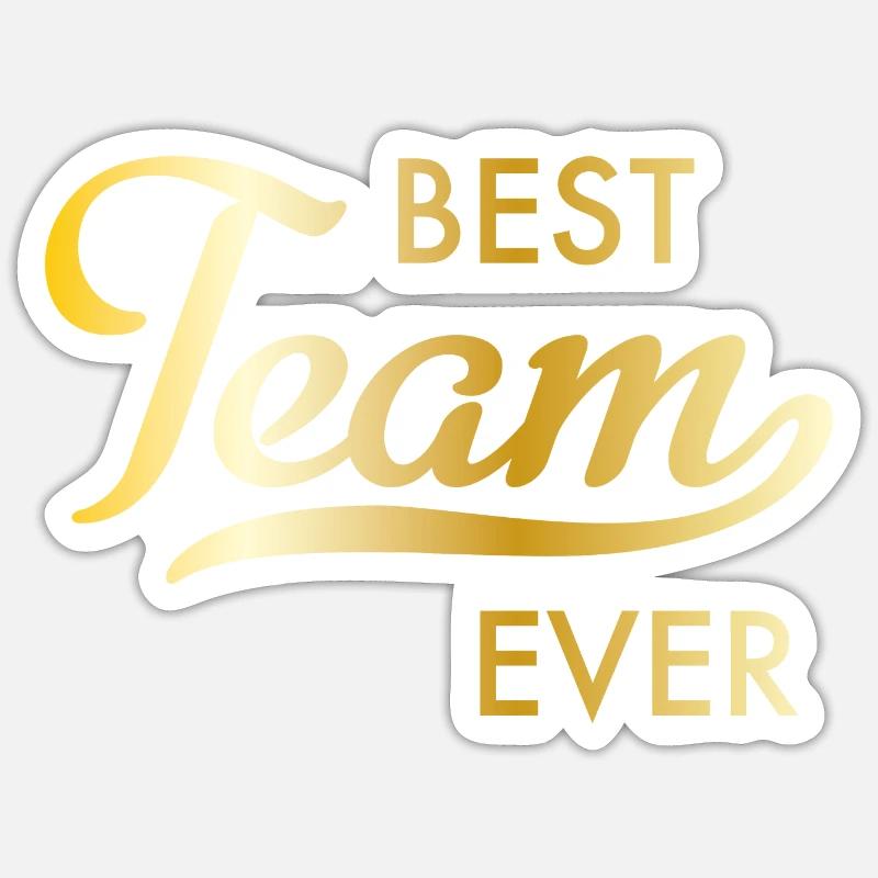 Meilleure équipe - Sticker taille S (10 x 10 cm) - blanc mat