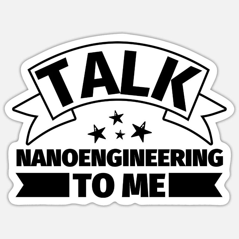 Sprechen Sie mit mir über Nanoengineering Sticker Größe S (10 x 10 cm)