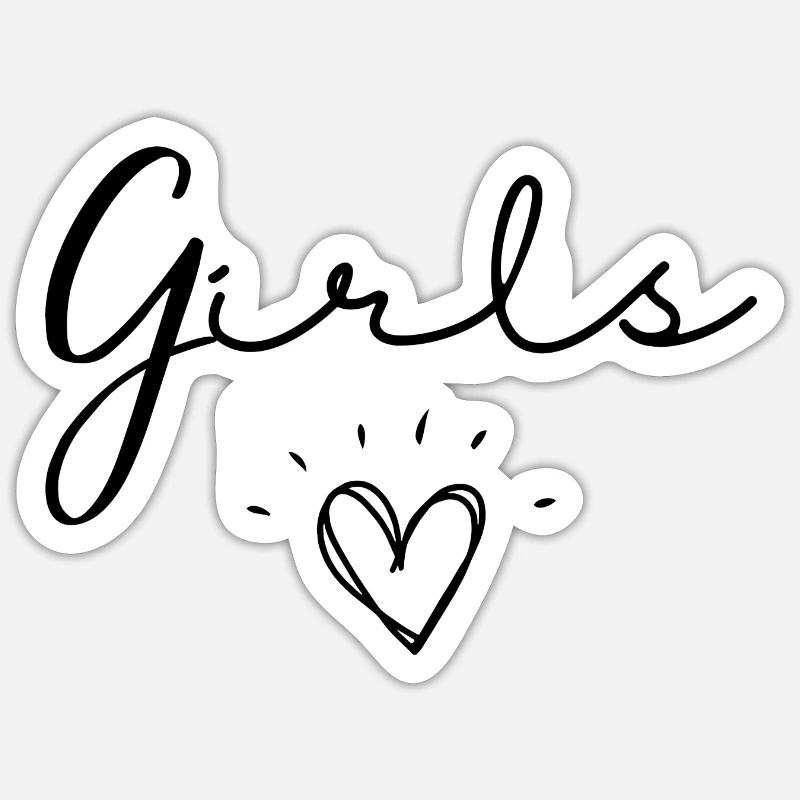 Mädchen. Sticker Größe S (10 x 10 cm)