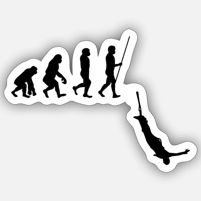 Bungee Jumping Evolution Sport Fun Sticker Größe S (10 x 10 cm)