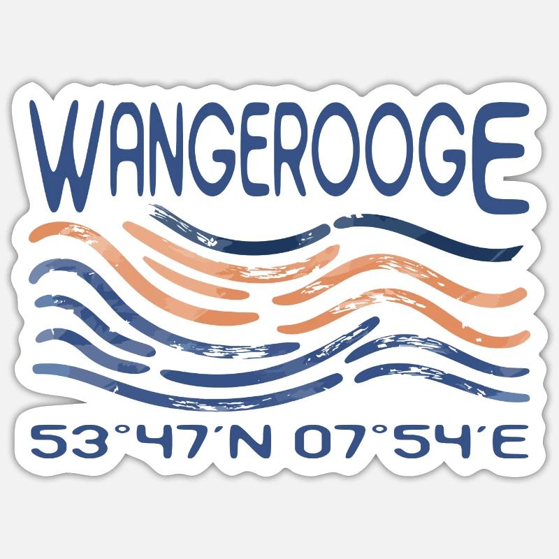 Wangerooge GPS coordinates Sticker size S (10 x 10 cm)