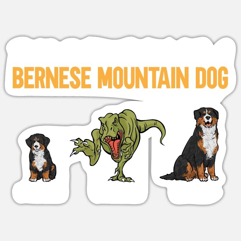 Bouvier bernois - Sticker taille S (10 x 10 cm) - blanc mat
