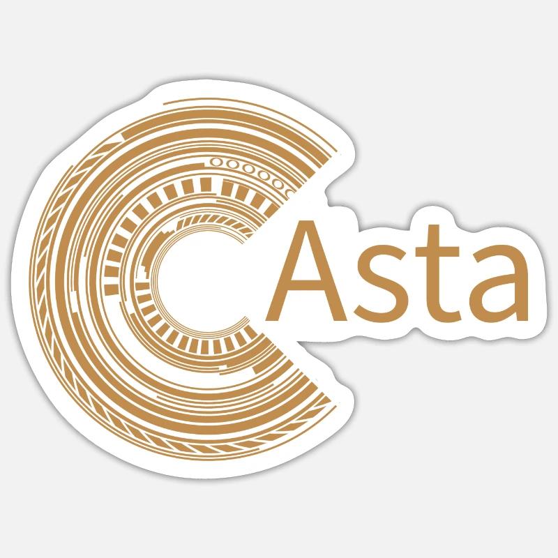 Pour Asta - Sticker taille S (10 x 10 cm) - blanc mat