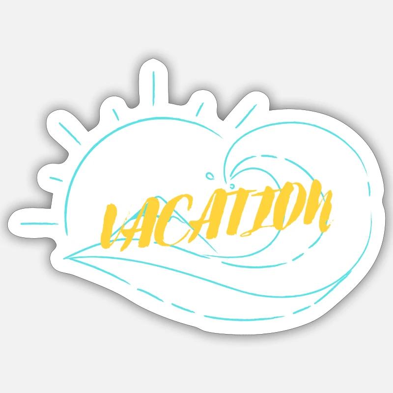 Ready for a holiday? - Sticker size S (10 x 10 cm) - white matte