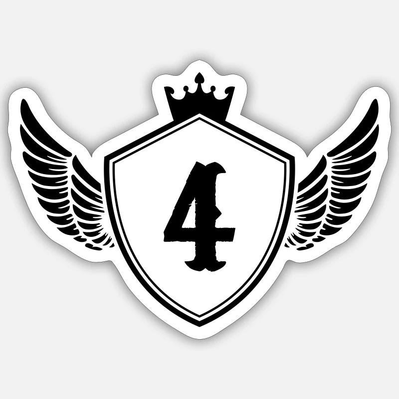 Armoiries 4 - Sticker taille S (10 x 10 cm) - blanc mat