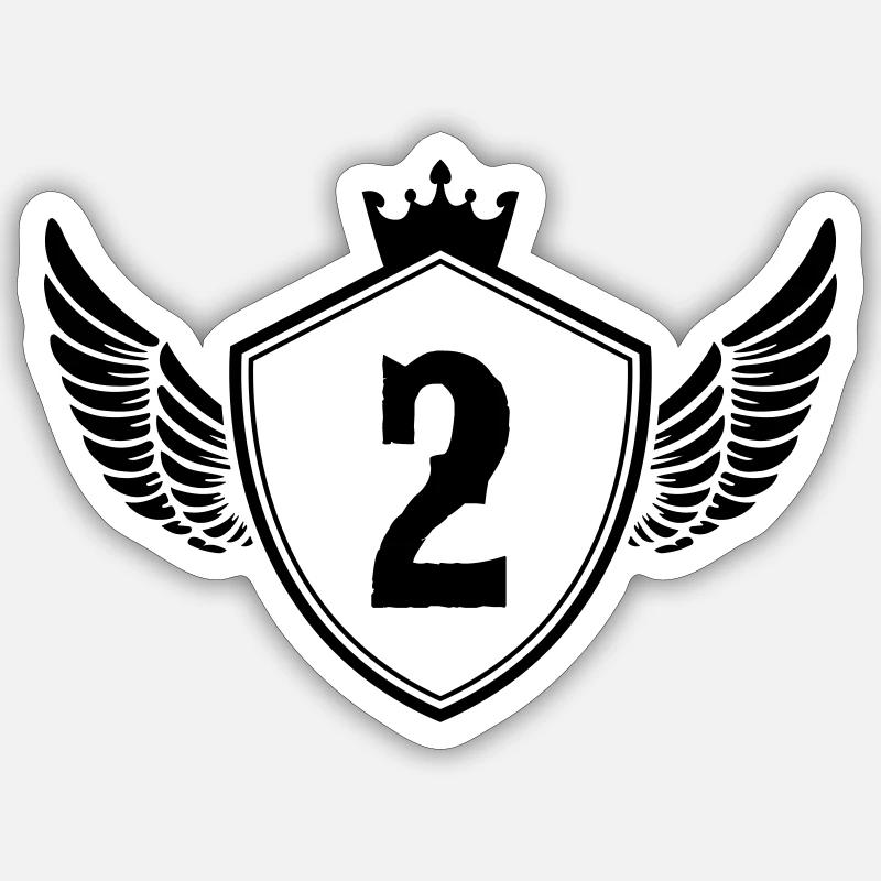 Armoiries 2 - Sticker taille S (10 x 10 cm) - blanc mat