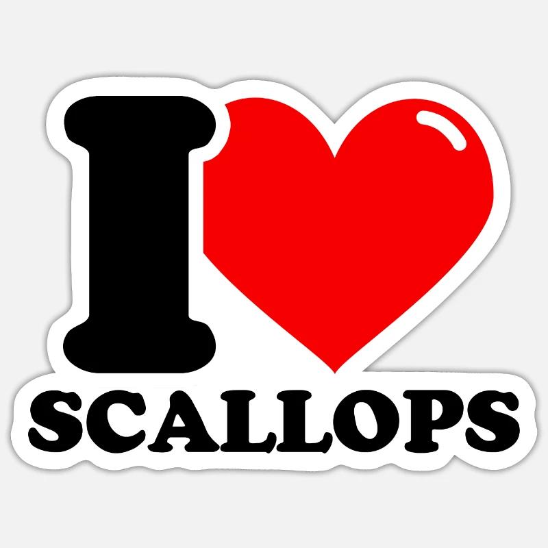 I love scallops Sticker size S (10 x 10 cm)