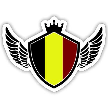 Coat of arms of Belgium - Sticker size S (10 x 10 cm) - white matte - Front