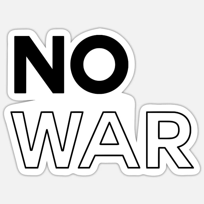 Pas de guerre - Sticker taille S (10 x 10 cm) - blanc mat