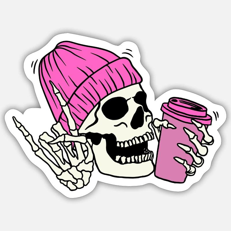 Coffee for ever - Sticker Größe S (10 x 10 cm) - Mattweiß