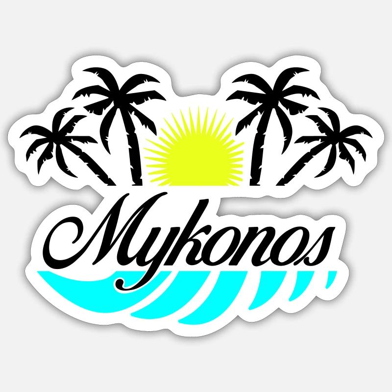 Mykonos - Sticker taille S (10 x 10 cm) - blanc mat