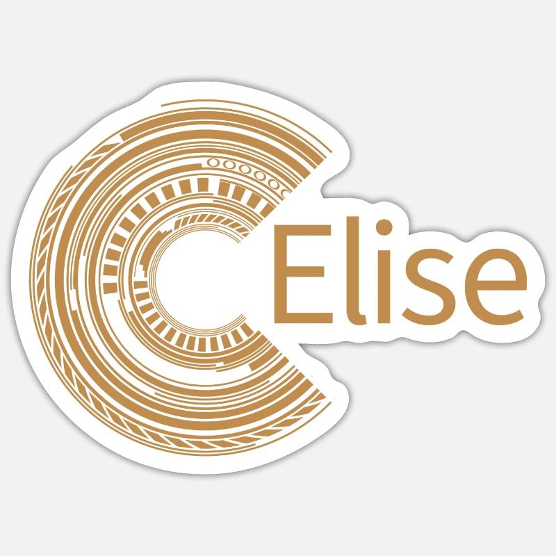 For Elise - Sticker size S (10 x 10 cm) - white matte