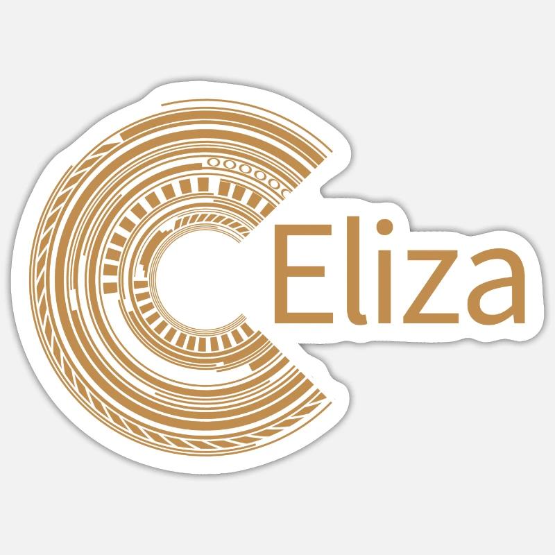 Pour Eliza - Sticker taille S (10 x 10 cm) - blanc mat